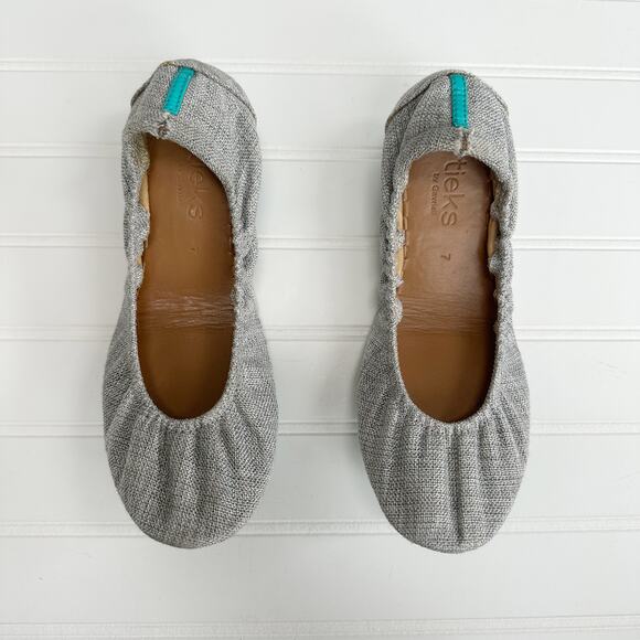 Tieks Gray and Teal Flats - Picture 5 of 9